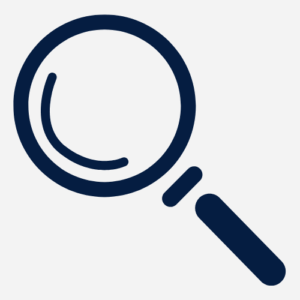 an icon of a magnifying glass